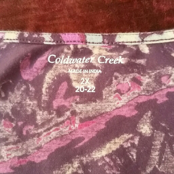 ♋Coldwater Creek Abstract Paisley Plus Top - Picture 6 of 6